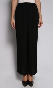 Tasha Plain Palazzo in Black