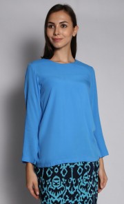 Sadea Plain Blouse in Blue