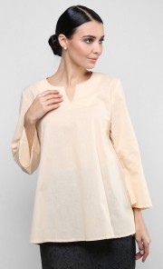 Norlida Plain Blouse in Yellow