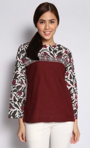 Shea Top in Maroon