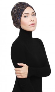 Paisley Turban in Gold and Blue