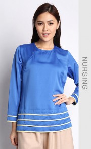 Amani Nursing Blouse in Royal Blue