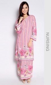 Kurung Pahang in Pink Strike