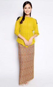 Martina Kaftan Batik Set in Olive