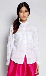 Checkered Shirt in White