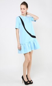 Candy Swirl Dress in Bubblegum Blue