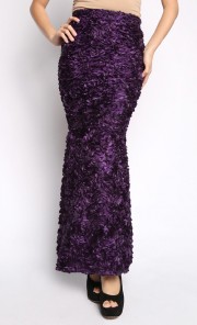 Blossom Mermaid Skirt in Deep Purple