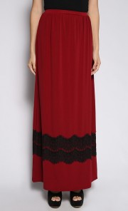 Bliss Basic Skirt in Burgundy