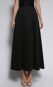 Long Flare Skirt in Black