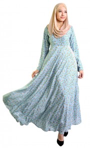 Maryam Nursing Dress in Blue