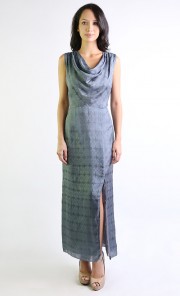 Venus Maxi Dress in Light Grey