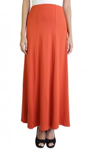 Lavida Long Panel Skirt in Orange
