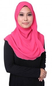 Bold String Straight Shawl in Pink