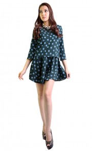 Polka Dots Diamond Set in Green