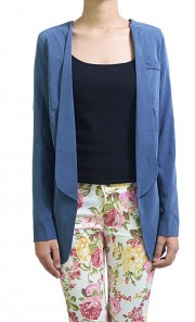 Suede Feel Blazer in Blue