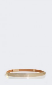 Metal Plate Belt in Beige