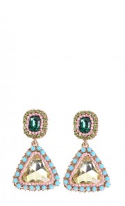 Drop Triangle Earrings in Yellow