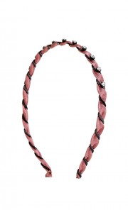 Feminine Crystal Headband in Light Red