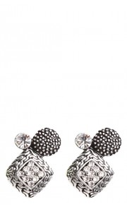 Crystal Earrings in Silver