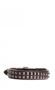 Studded Placement Cuff in Brown