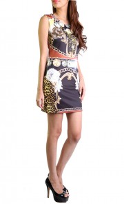 Victorian Sleeveless Dress in Yellow