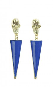 Skull Earrings in Blue