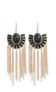 Egyptian Goddess Earrings in Black