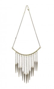 Tribal Spiked Necklace in Gold