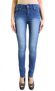Skinny Jeans in Mid Blue