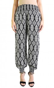 Batik Print Jenny Pants in Black