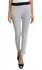 Black Border Jeggings in Black 