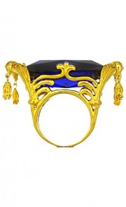 Marie Louise Pillow Ring in Blue