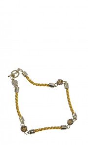 Turkish Delight Molly Round Stone Bracelet in Gold and Champagne