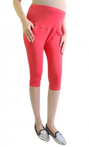 Quarter Preggings in Coral