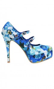 Ashleigh Pumps in Blue Floral
