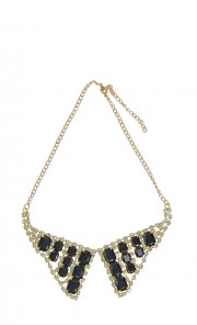 Diamante Collar Necklace in Gold