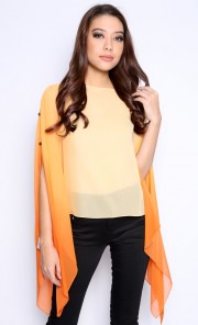 2 Tone Cover Up Top in Orange