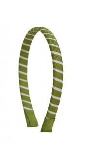 Fiza Headband in Olive and Cream 