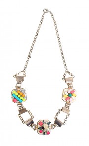 3 Square Cube Statement Necklace