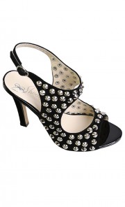 Studded Statement Heels in Black