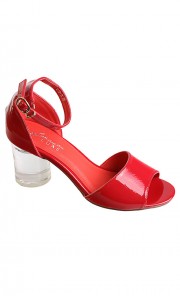 Jocelin Perspex Low Heels in Red