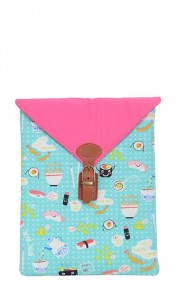 Sushi Fiesta iPad Cover in Turquoise & Pink