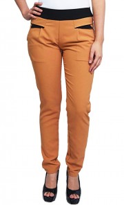 Skelly Two Colour Flap Pants in Black & Beige 