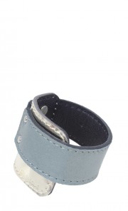 Tessa Cuff Bangle in Silver & Blue