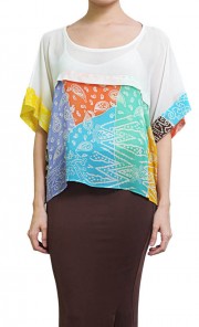 Chiffon Color Block Pua Top 