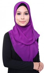 ASRA Plain Shawl in Royal Purple