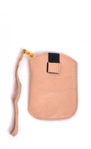 Blackberry & iPhone Leather Cover in Beige