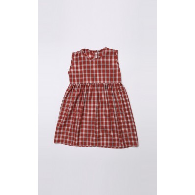 Stripes Sleeveless Dress in Red