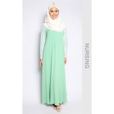 Fatimah Nursing Dress in Green