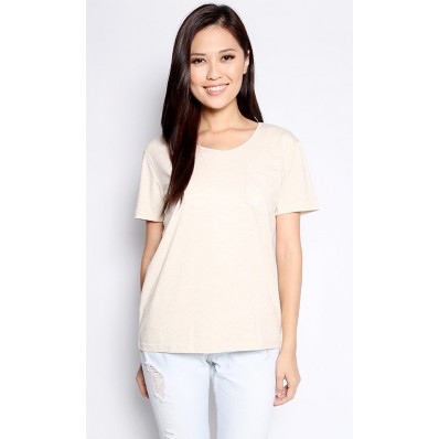 Modal Tee in Beige